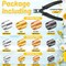 Crimping Beads for Jewelry Making, 2200 Pieces Crimp Tubes with Crimping Pliers for Earring Necklace Bracelet DIY Jewelry Making(3 Sizes, 4 Colors)